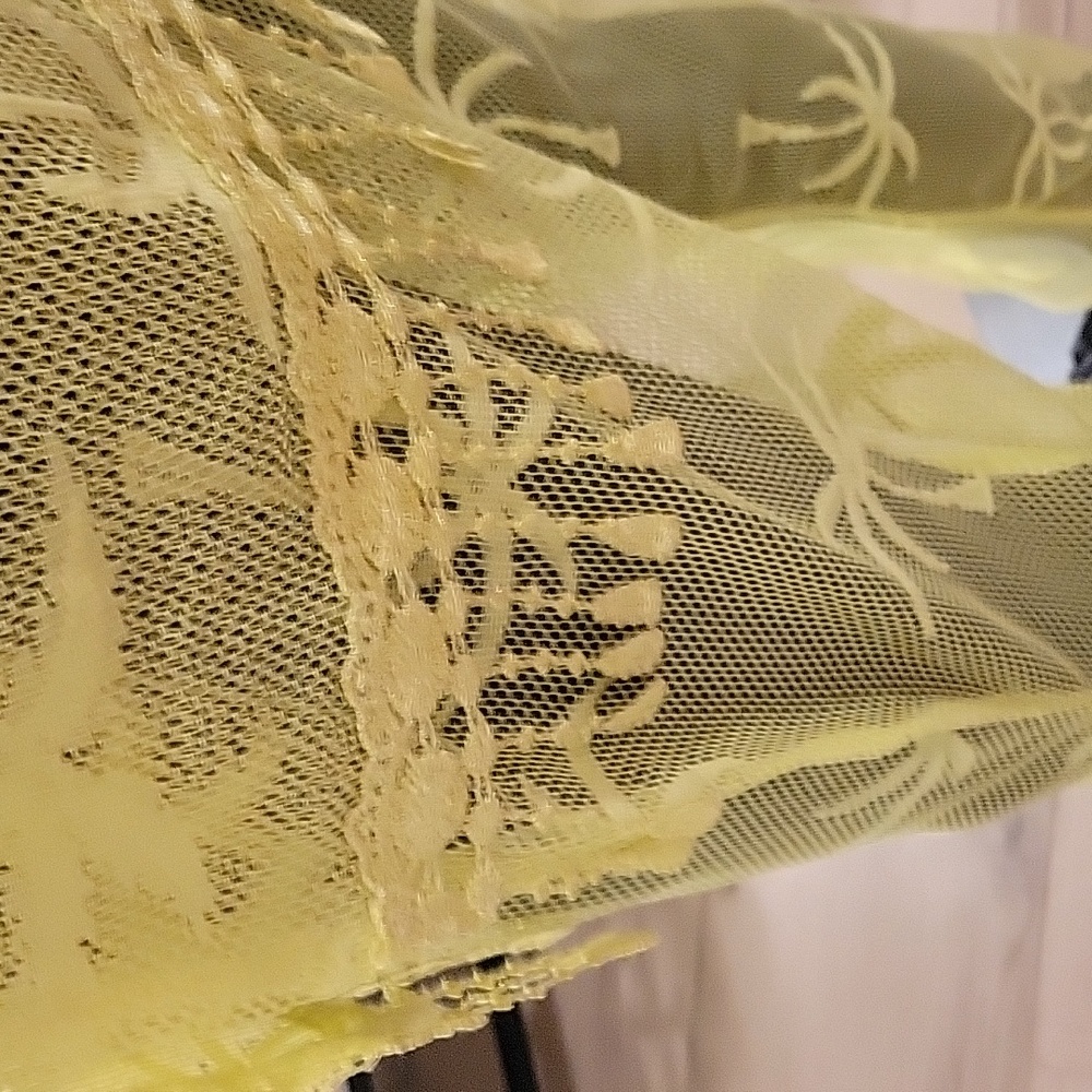 MIKEN Swim | 2-piece | Mesh Swimsuit Coverup | Sz. S | Mustard | NWOT + Swim top - Picture 12 of 17